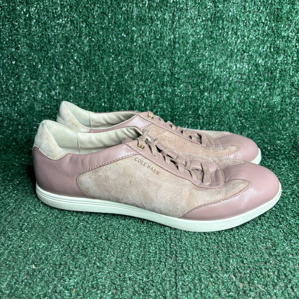 Cole Haan Grand Crosscourt Turf Leather Suede Sneaker Burlwood Womens Size 8.5 B